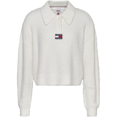 Tommy Jeans TJW BXY CROP FURRY POLO SWEATER