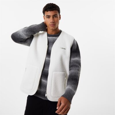 Jack Wills Borg Zip Thru Vst Sn34