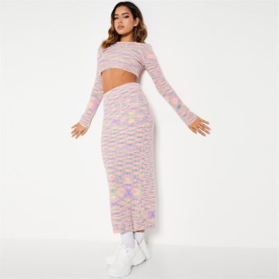 I Saw It First Space Dye Knitted Midaxi Skirt