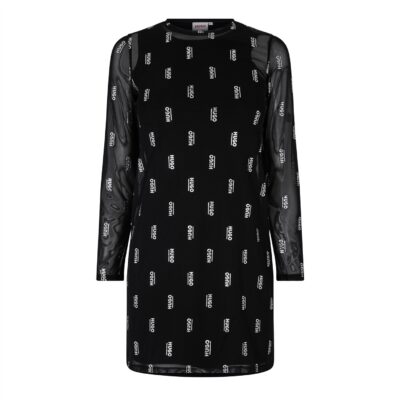 HUGO Long Sleeve Print Dress Junior Girls