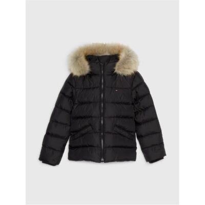 Tommy Hilfiger Essential Down Faux Fur Hood Jacket Junior