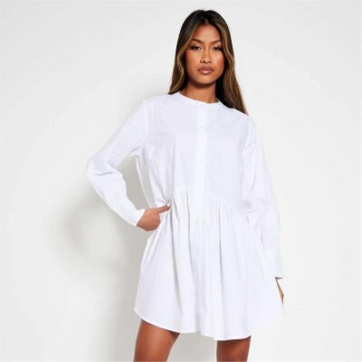 I Saw It First Poplin Smock Shirt Dress