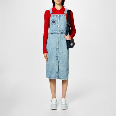 Tommy Jeans Dungaree Midi Dress