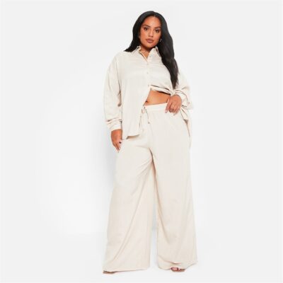 I Saw It First Linen Wide Leg Trousers Co-Ord