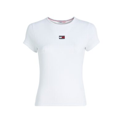 Tommy Jeans Extra Small Badge Ribbed T Shirt