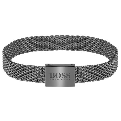 Boss Gents BOSS Mesh Essentials Black IP Mesh Bracelet