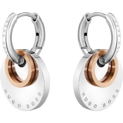 Boss Ladies BOSS Medallion Stainless Steel Earrings