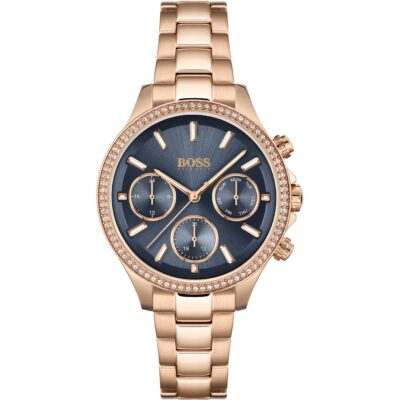 Boss Ladies BOSS Hera Carnation Gold IP Bracelet Watch