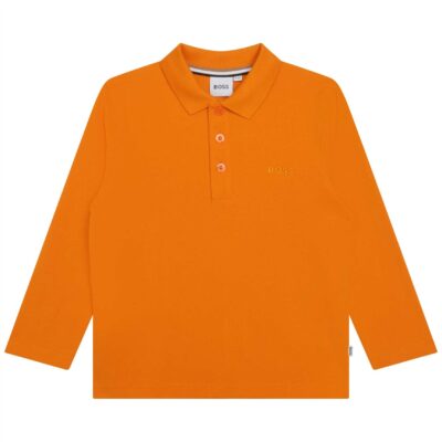 Boss Boss Long Sleeve Tonal Polo Shirt Junior Boys