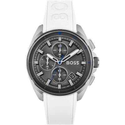 Boss Gents BOSS Volane White Silicone Strap Watch